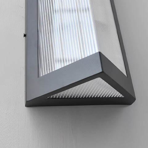 Apliques de pared para exteriores modernos con LED negros a prueba de agua - Dazuma