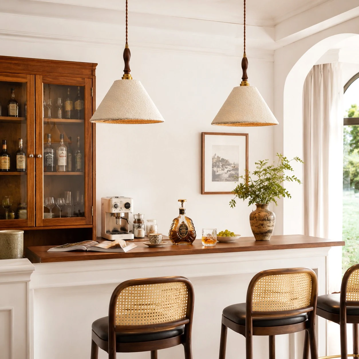 Counter pendant pair installation