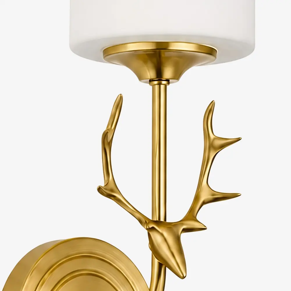 Antler-inspired copper accent detail