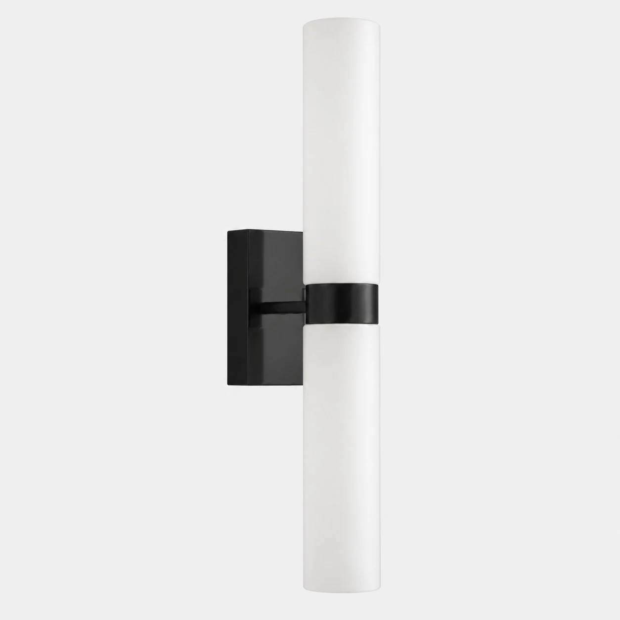 Frosted Glass shade with Matte Black finish