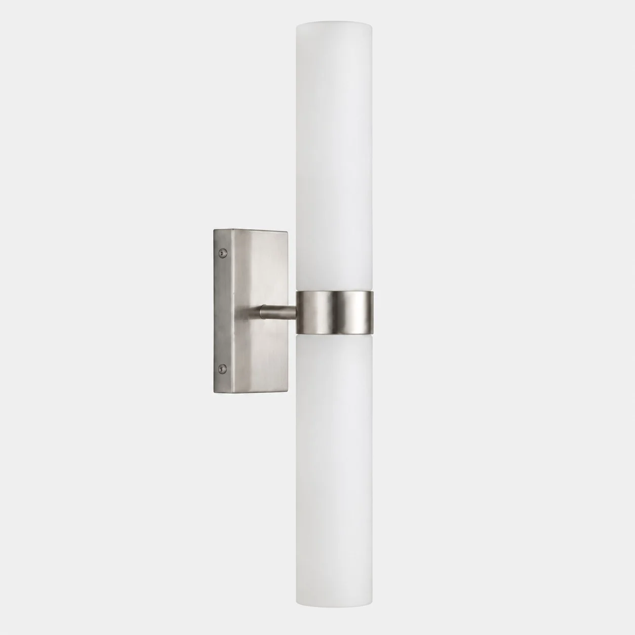 Frosted Glass shade with Polished Nickel finish