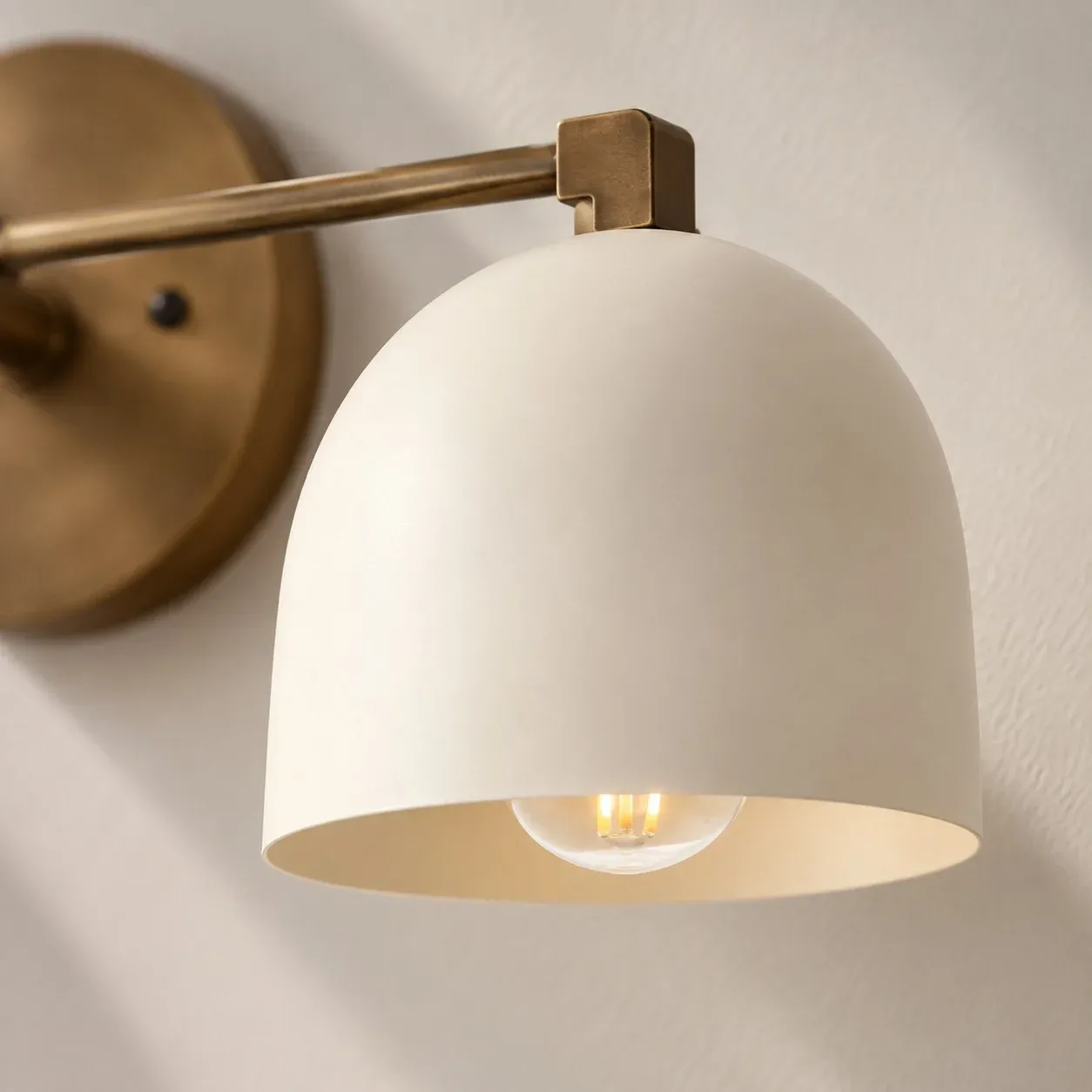 Deep dome shade with a G16 bulb inside