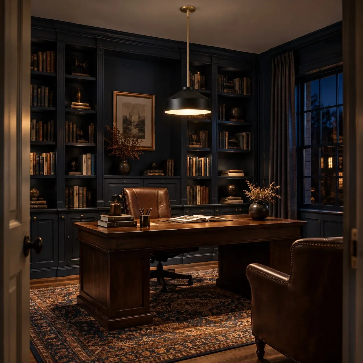 Pendant over a study desk
