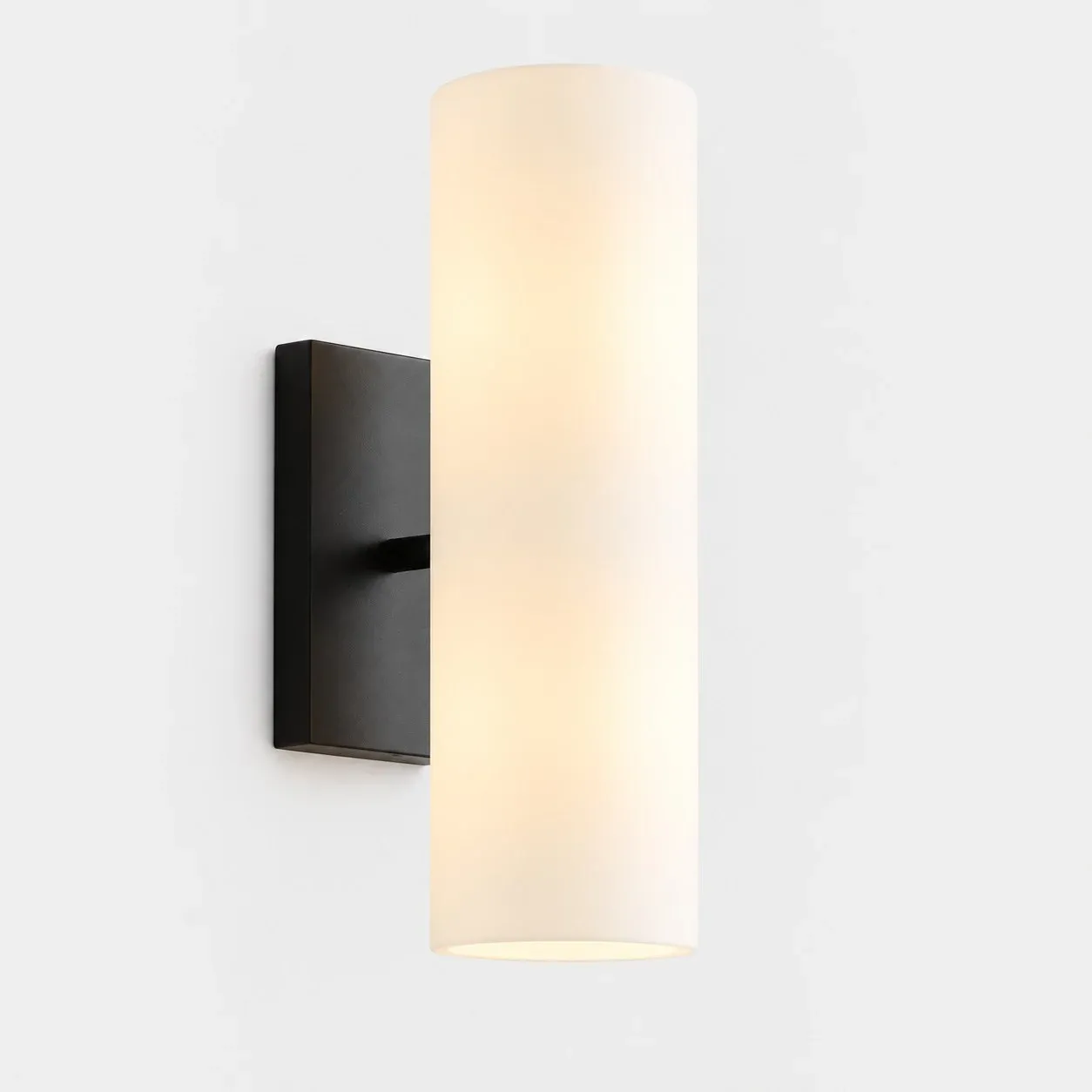 Bronze finish with milk glass tube