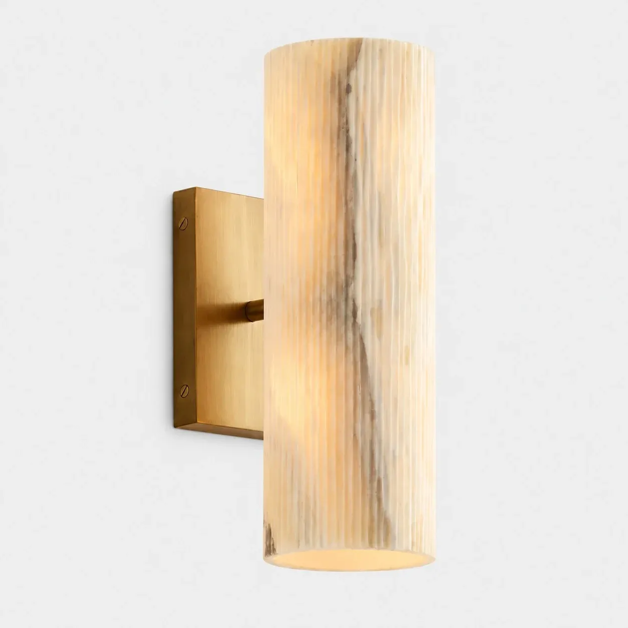 Brass finish with marble tube