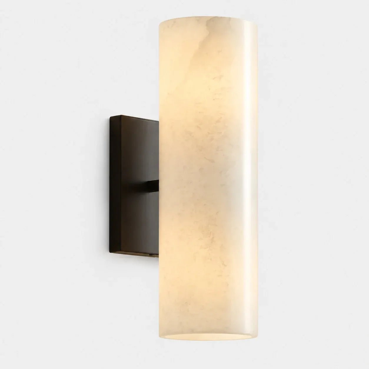 Bronze finish with alabaster tube
