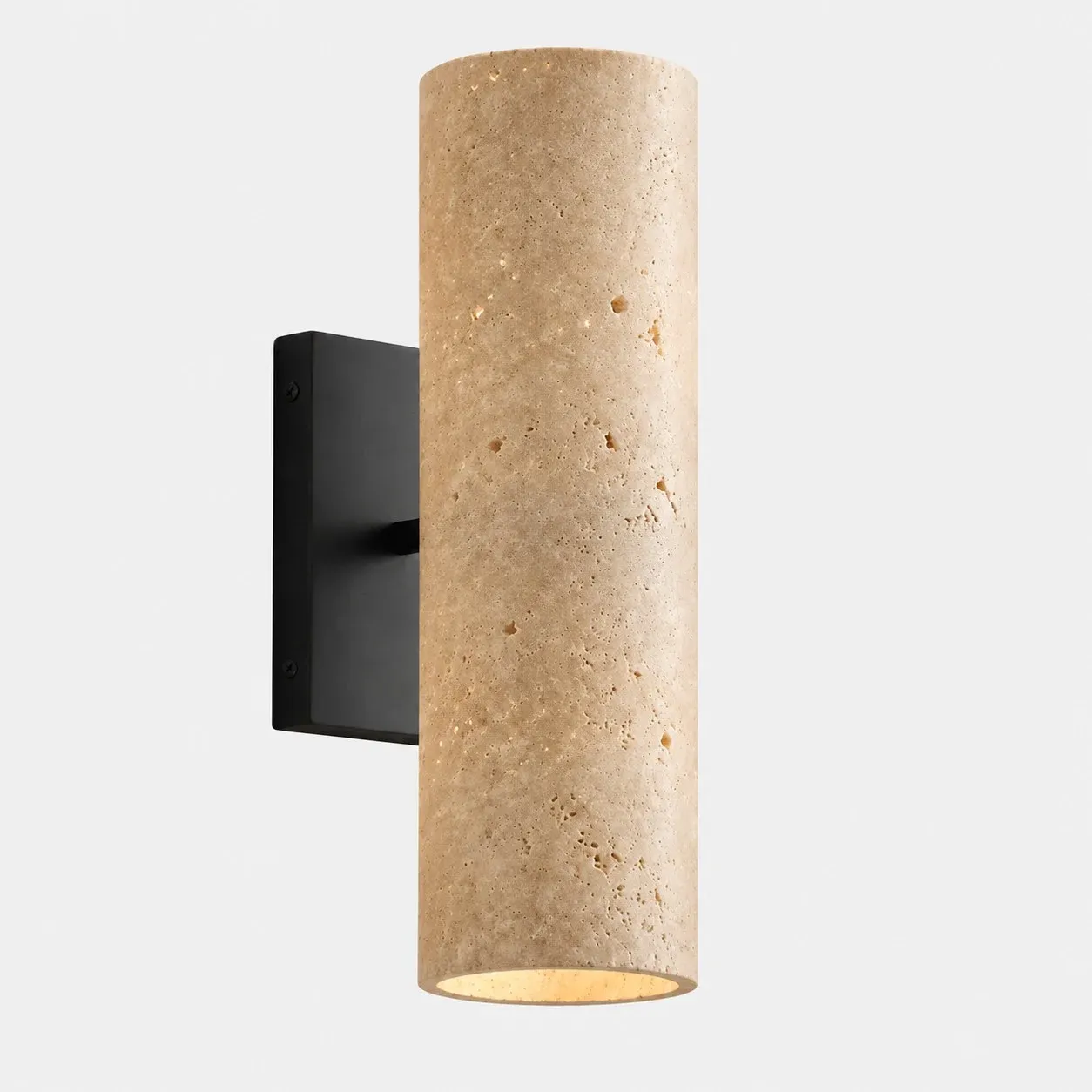 Bronze finish with travertine tube