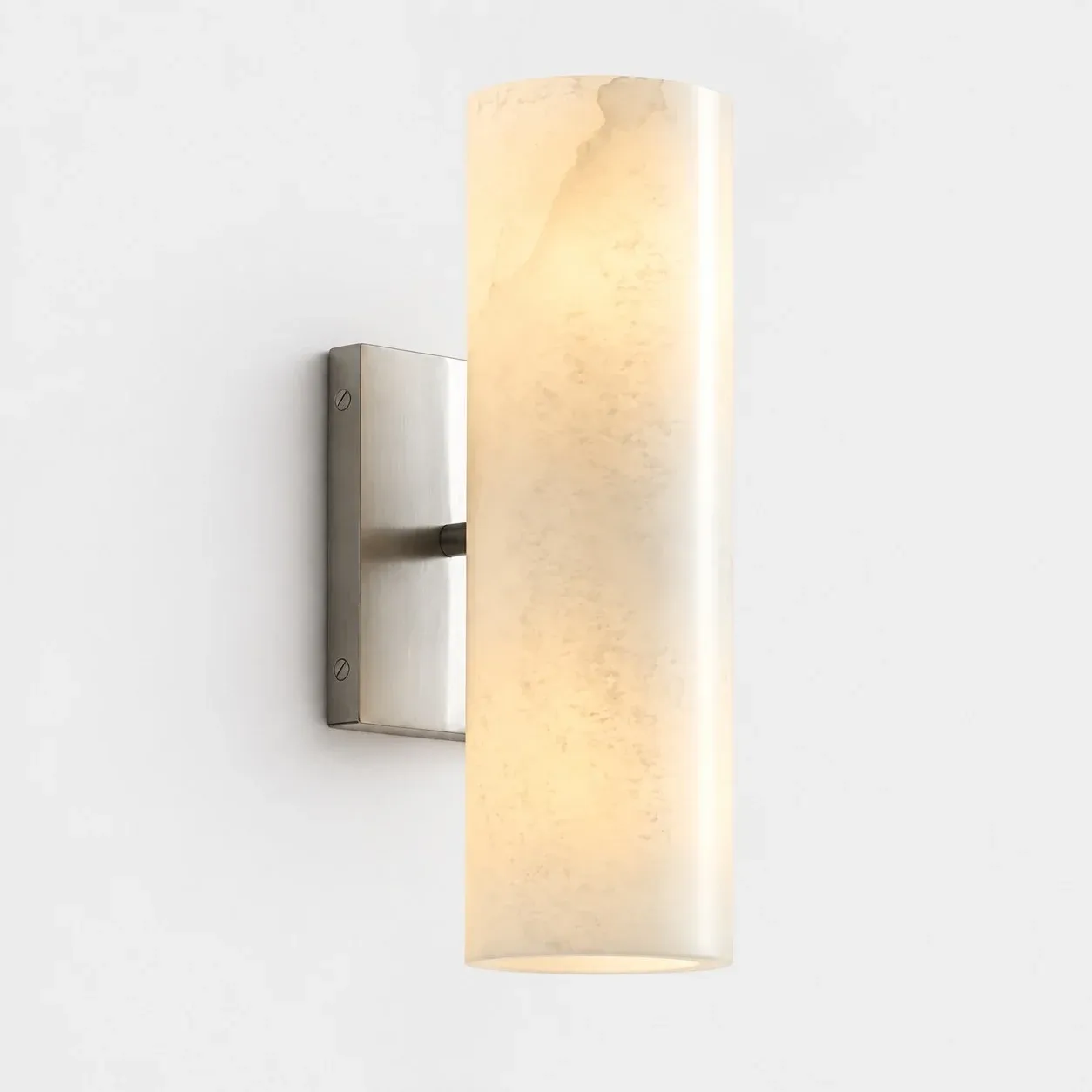 Chrome finish with alabaster tube