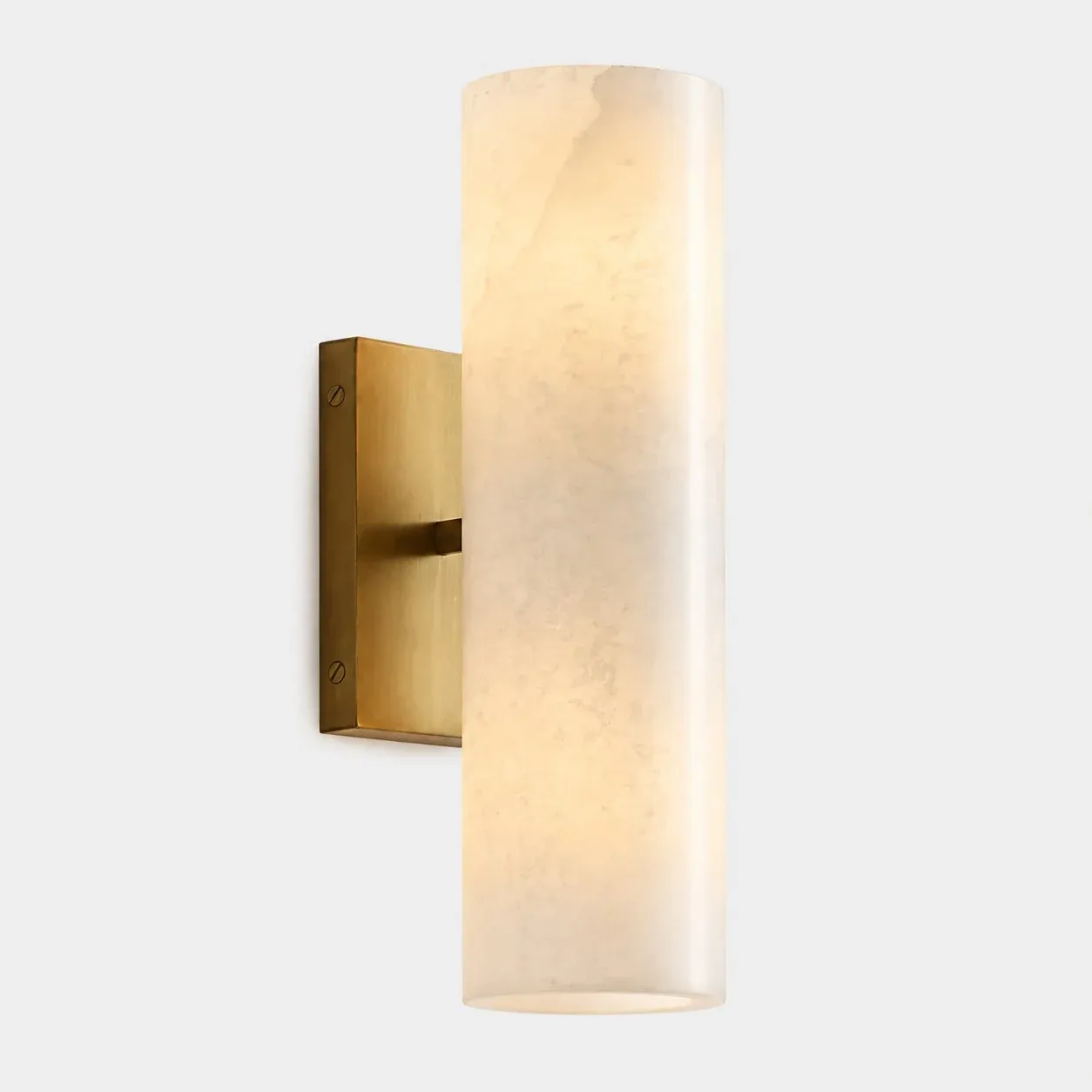 Brass finish with alabaster tube