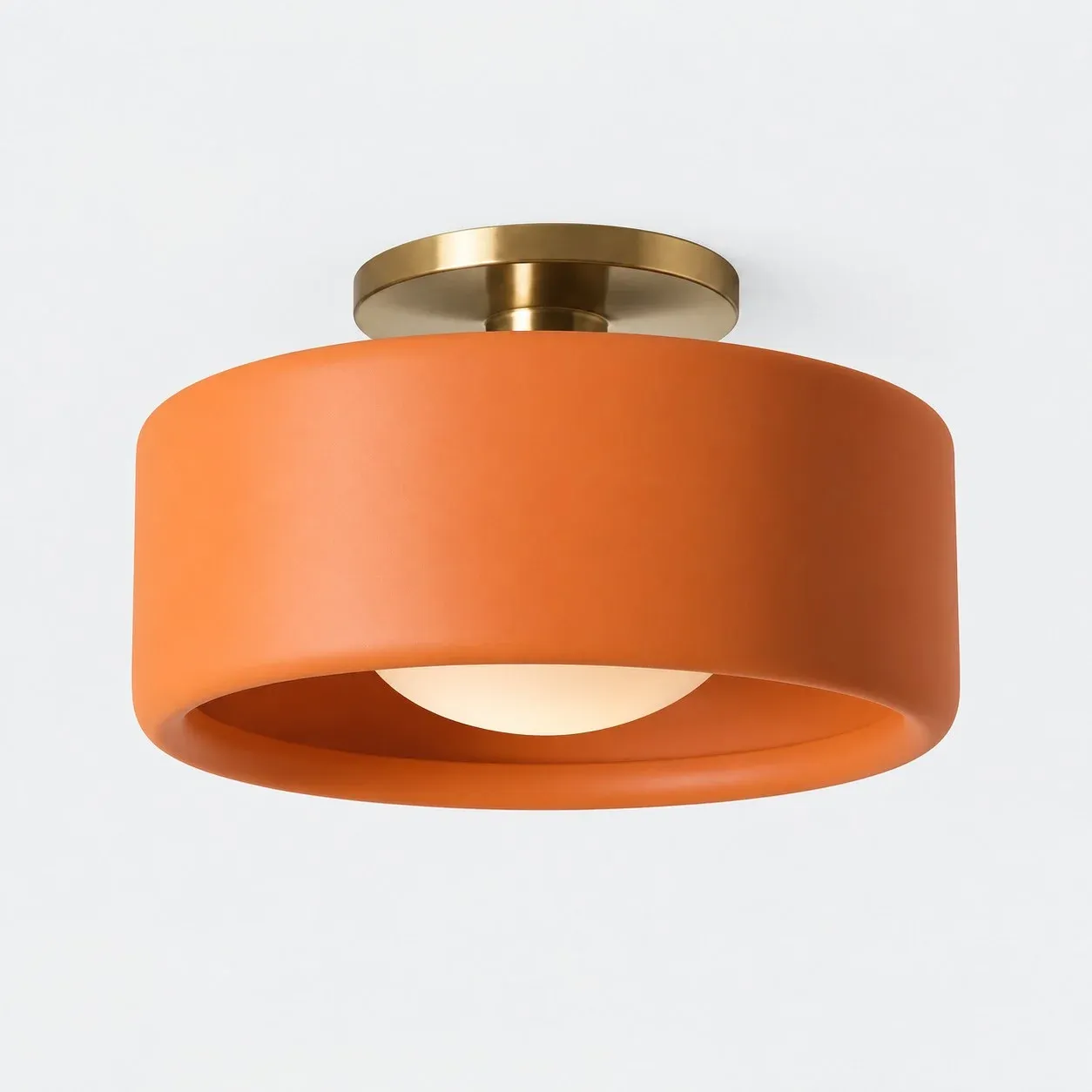 Orange 11 in porcelain flush mount