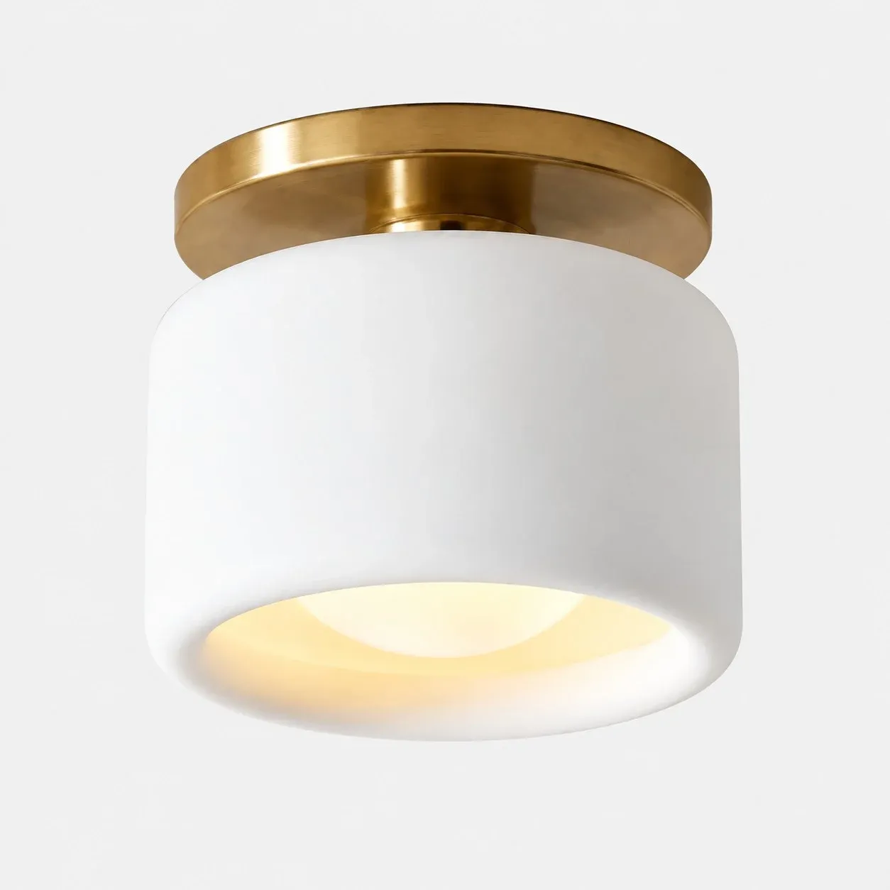 White 5 in porcelain flush mount