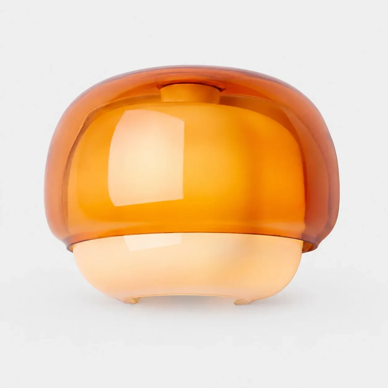 Orange double-layer glass wall sconce