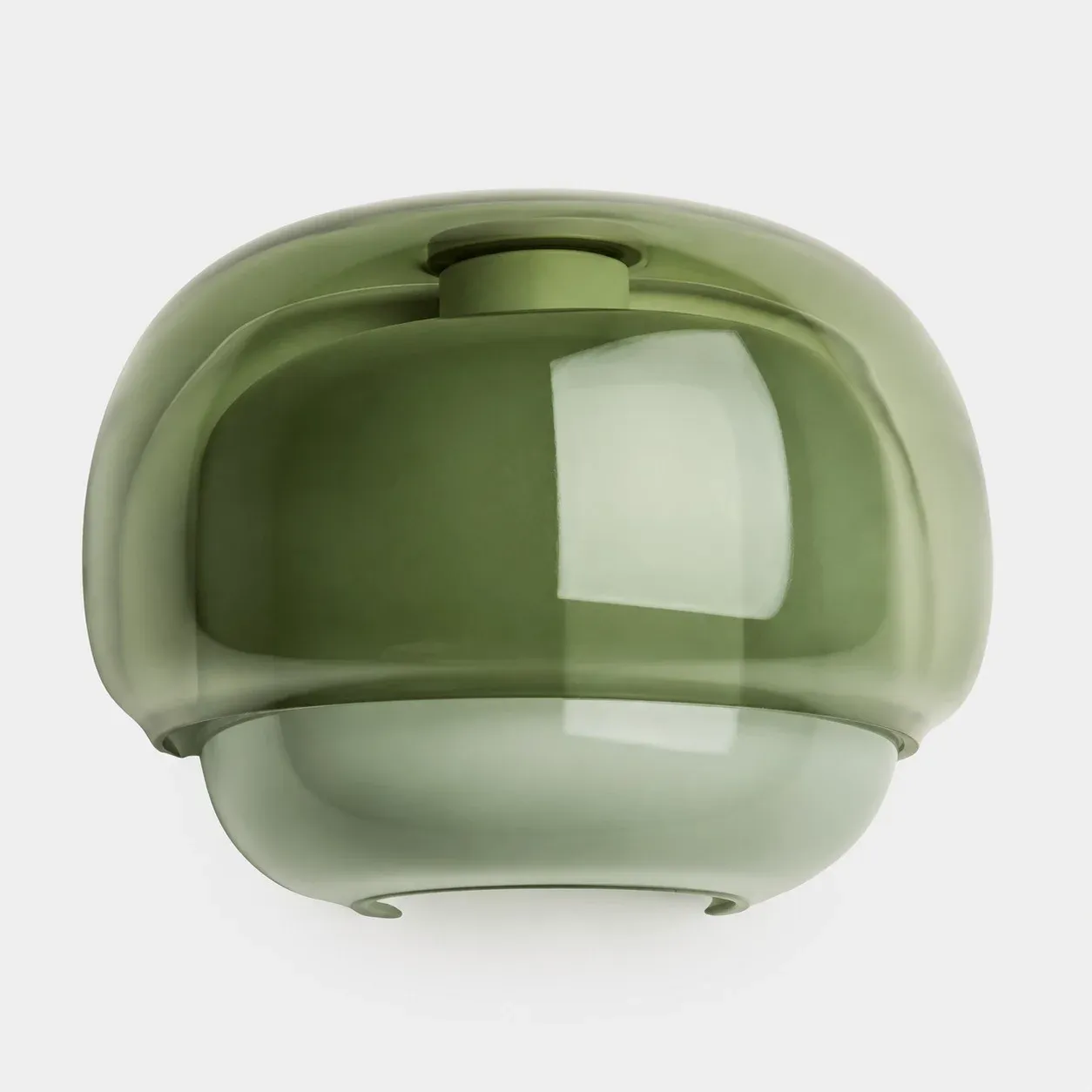 Green double-layer glass wall sconce