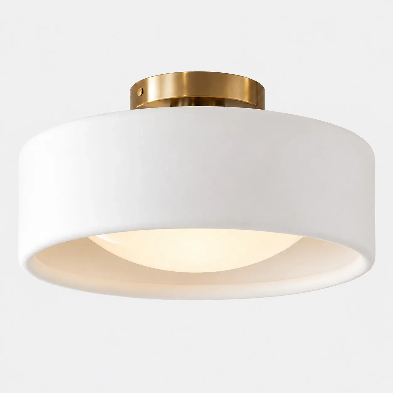 White porcelain flush mount
