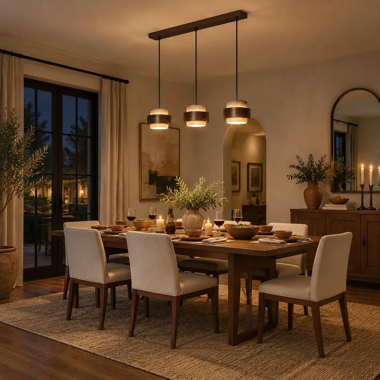 Timothy 3 heads over a dining table