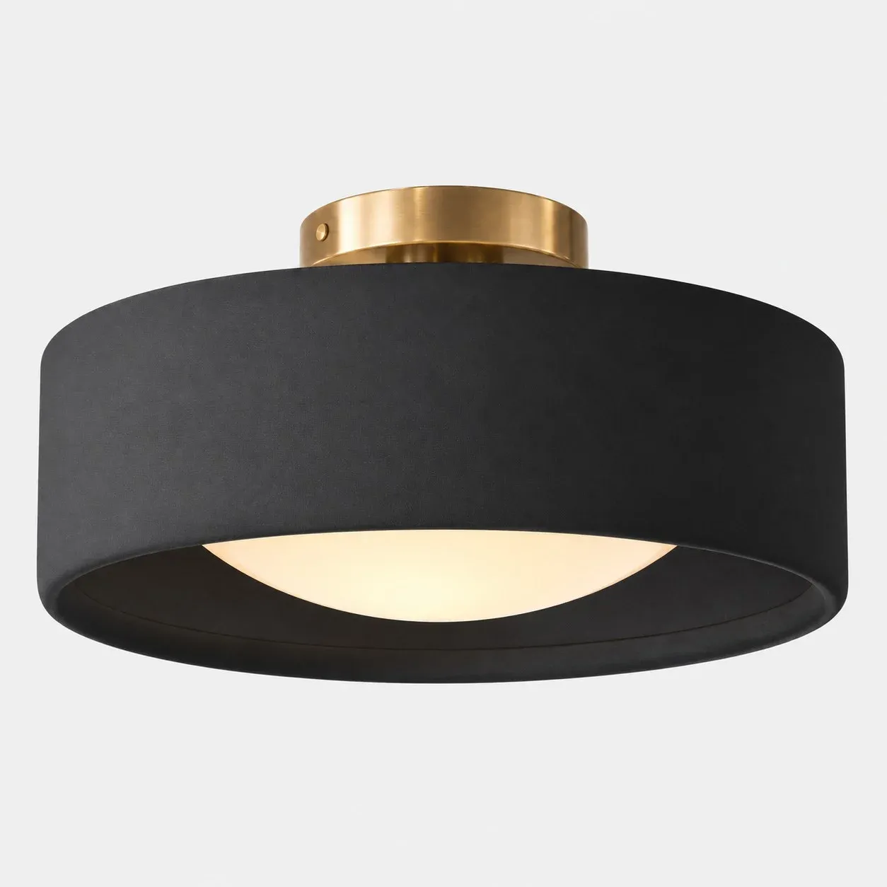 Black porcelain flush mount