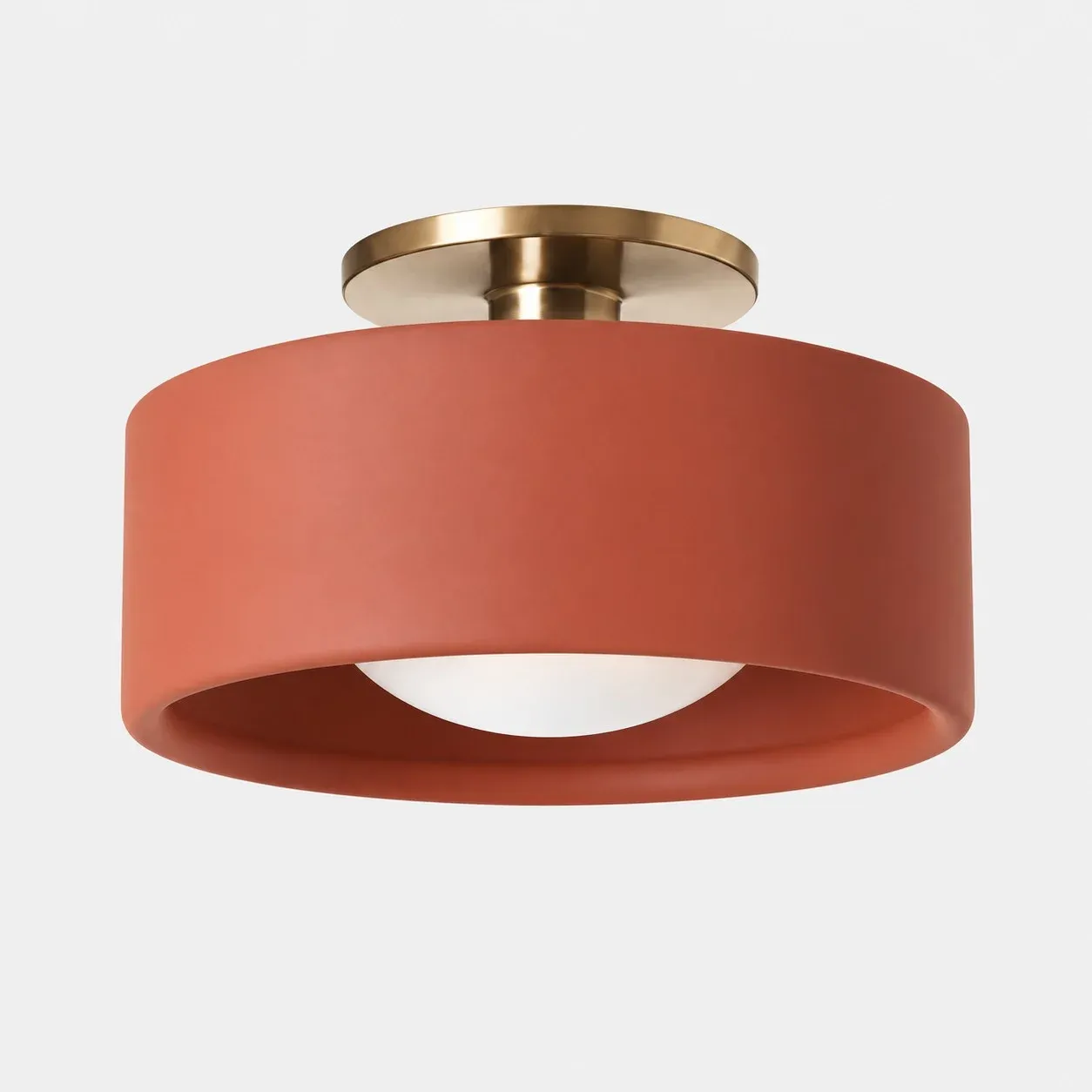 Red 11 in porcelain flush mount