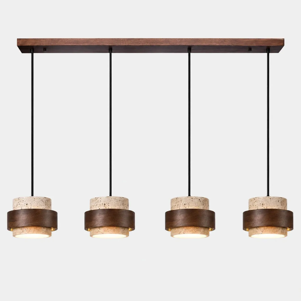 Timothy travertine pendant 4 heads