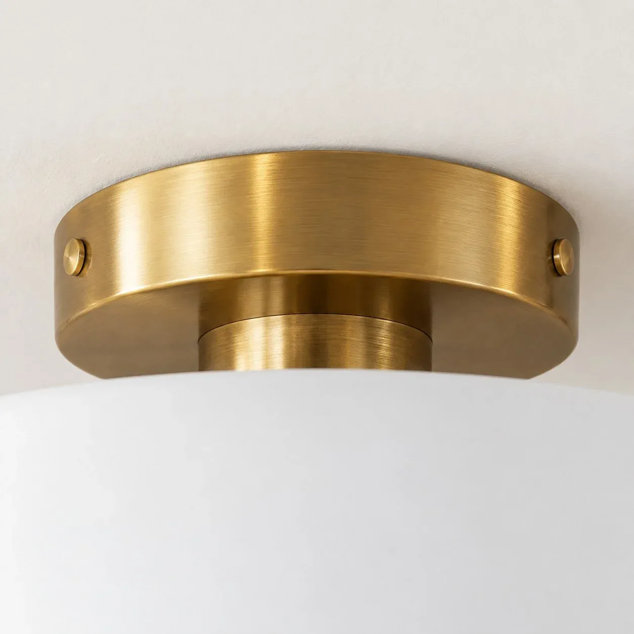 Brushed gold ceiling canopy with two side screws