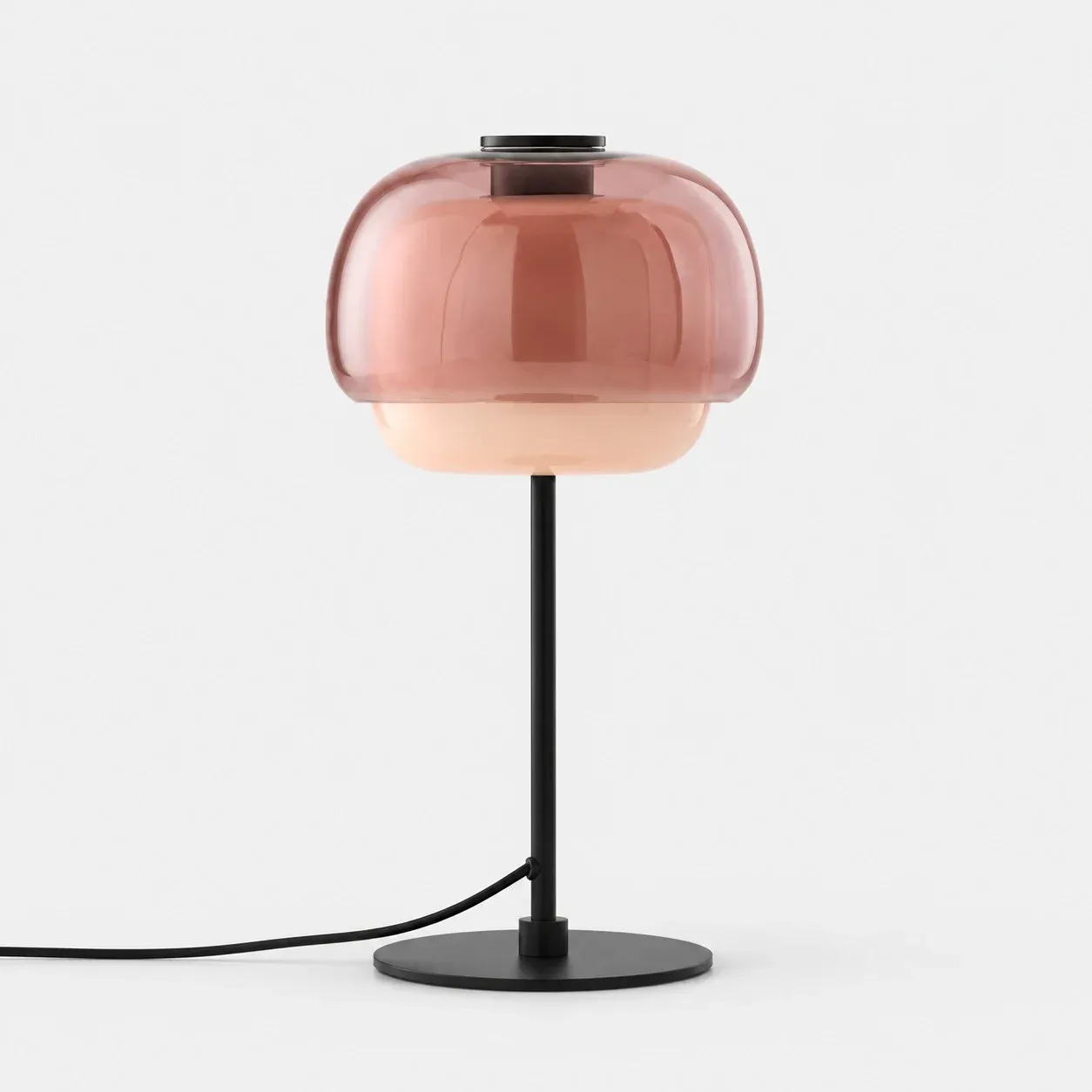Blush double-layer glass table lamp