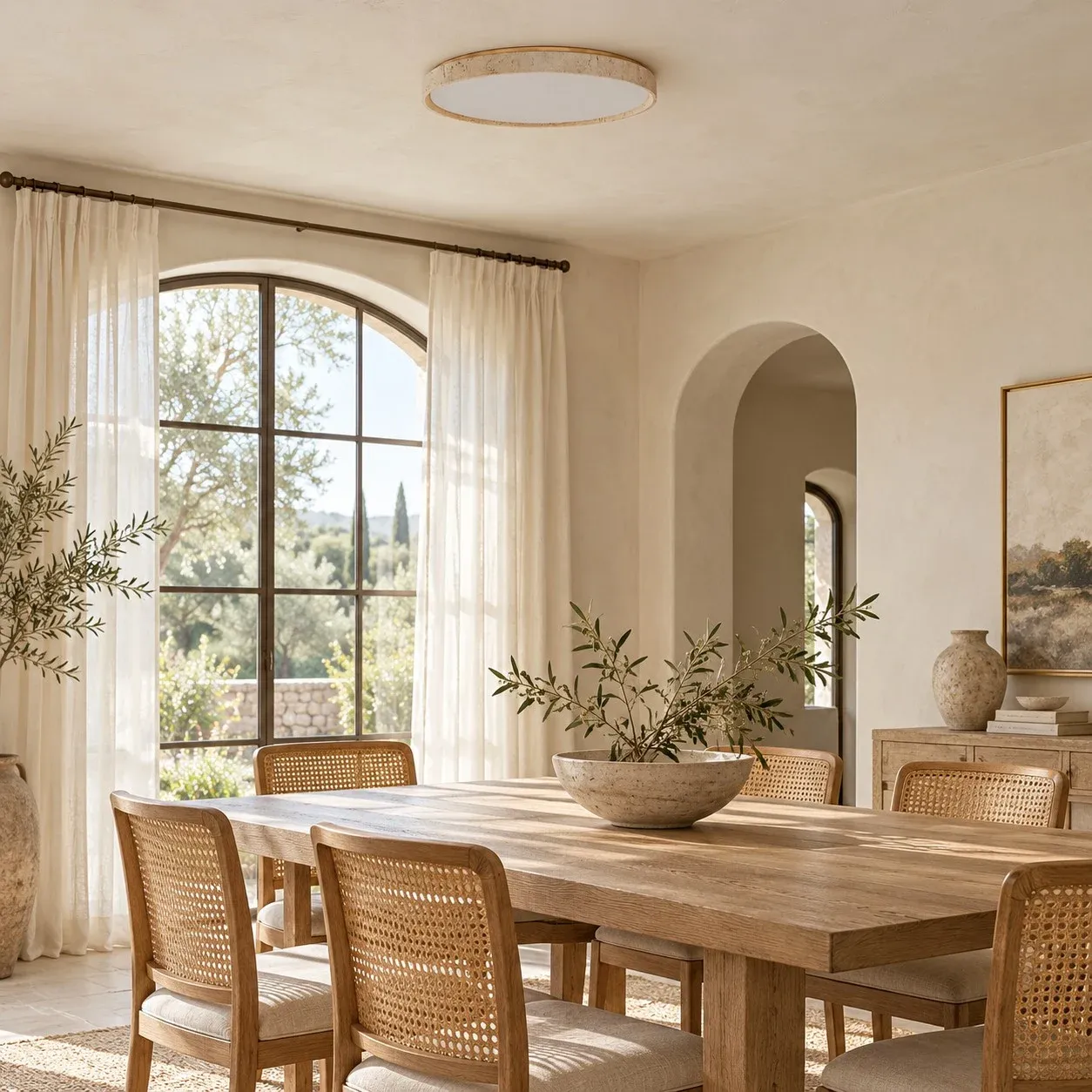 Square dining scene, Wood Color, daylight, off