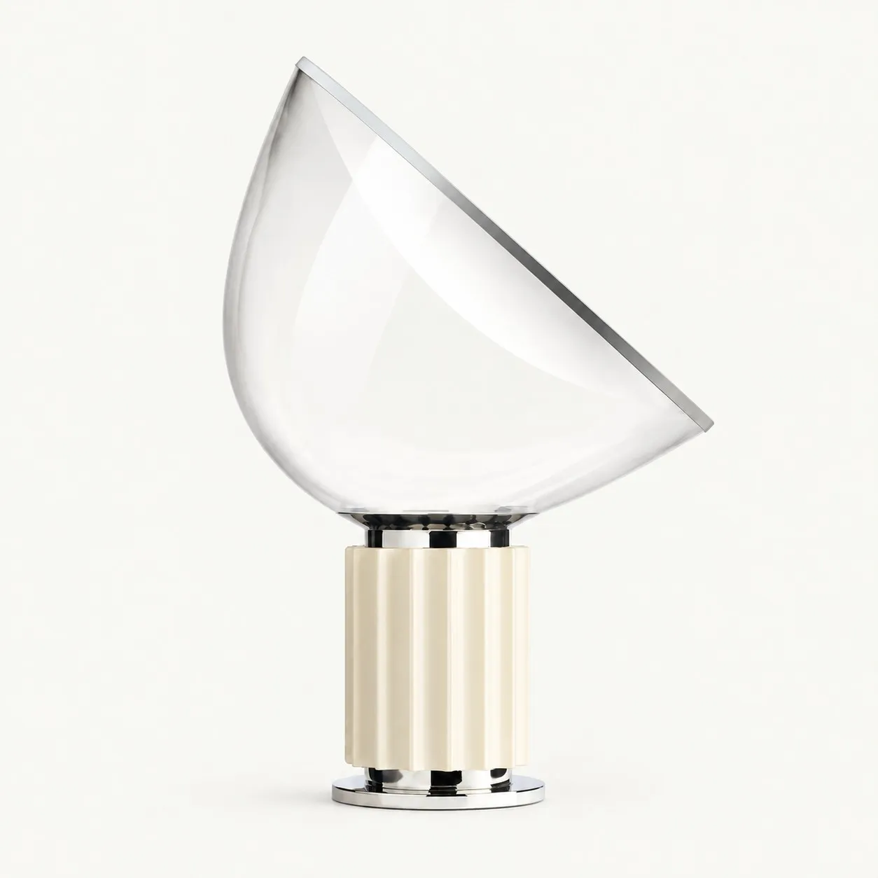 White glass bowl table lamp