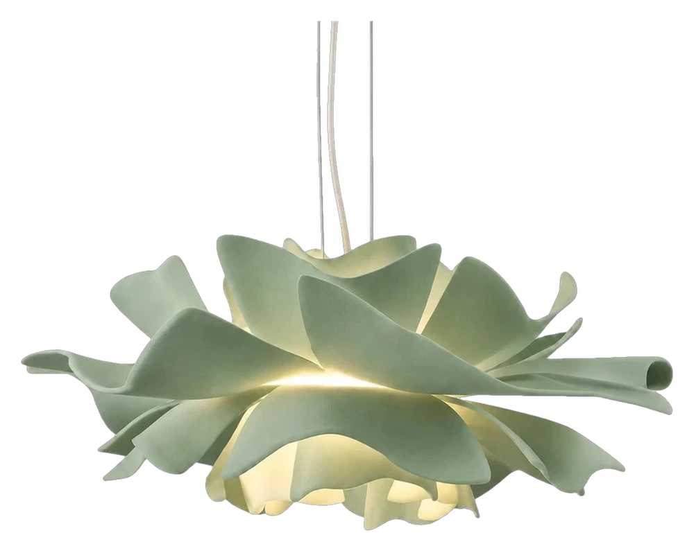 Lotiva Sage Green lotus pendant