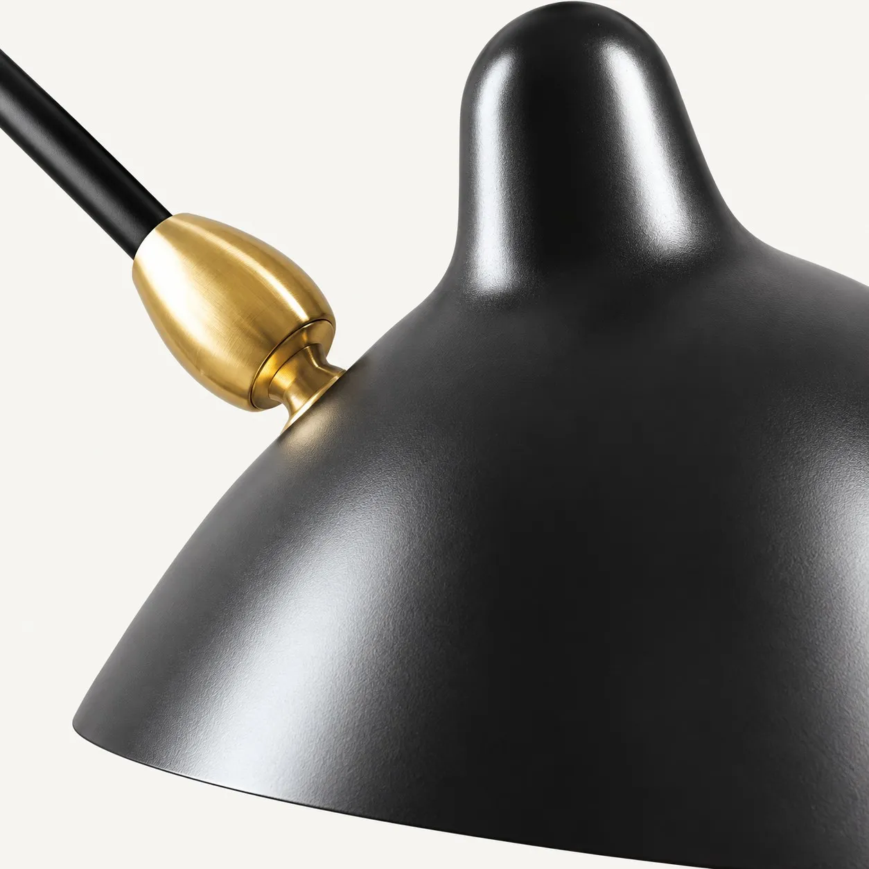 Black shade and brass joint