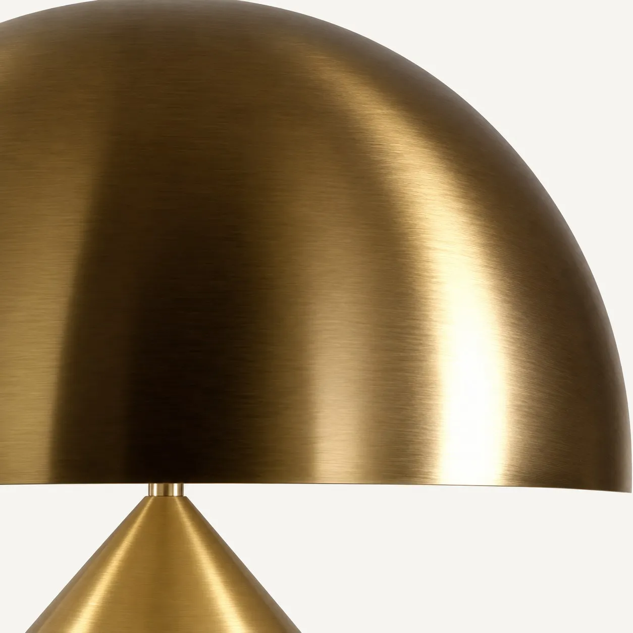 Brushed gold dome and cone