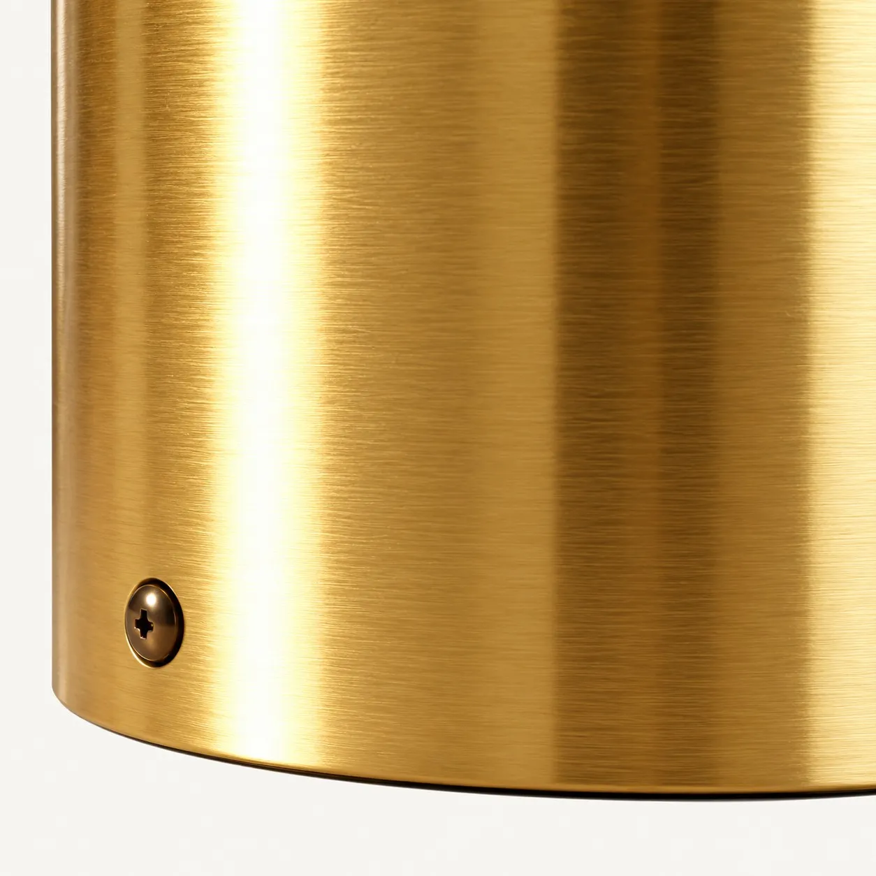 Brushed gold cylinder