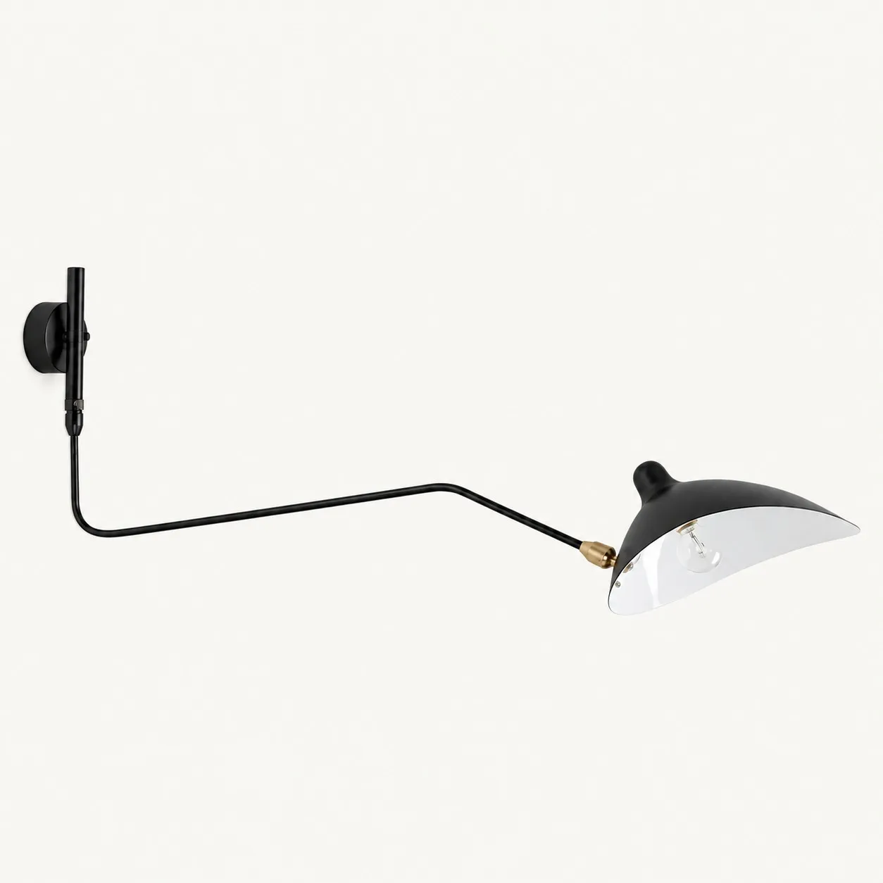Black one-light wall sconce