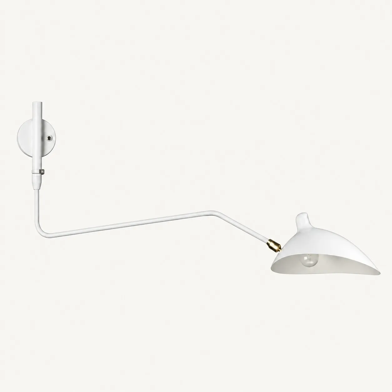 White one-light wall sconce