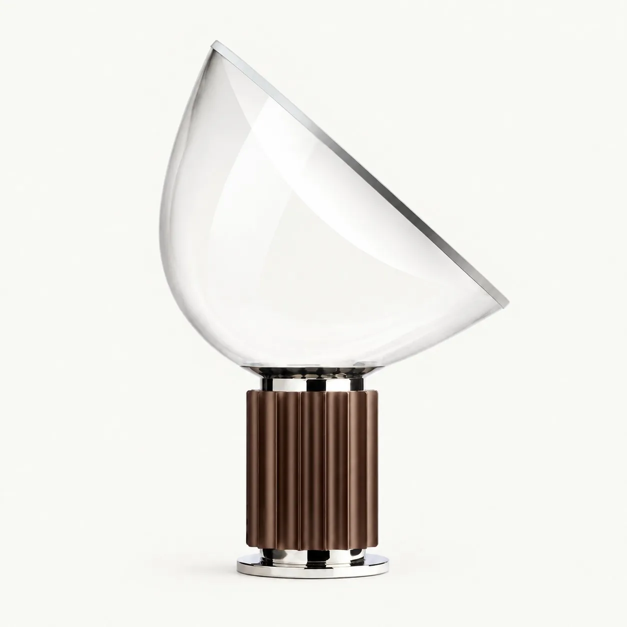 Bronze glass bowl table lamp
