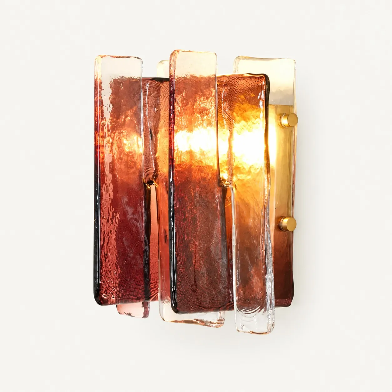 Lit cognac glass wall light